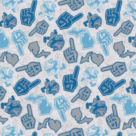 Detroit Foam Fingers Blue/Grey