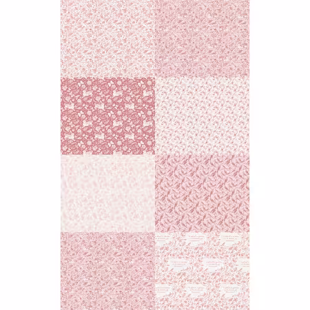Garden Dreams Coral Ffs 8Pc, cuttable fat quarters