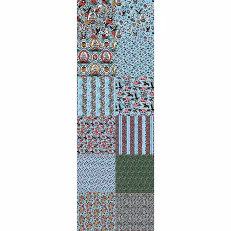 Blue/Green Flat Fat Stack 12Pc