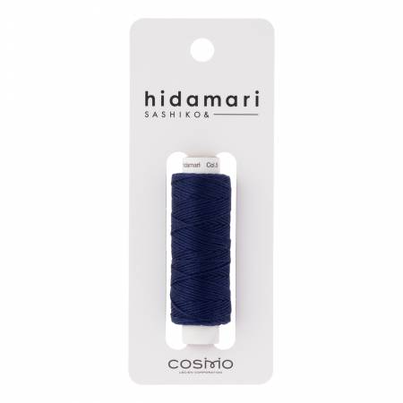 Cosmo Hidamari Sashiko Solid Thread 30 Meters Indigo Blue