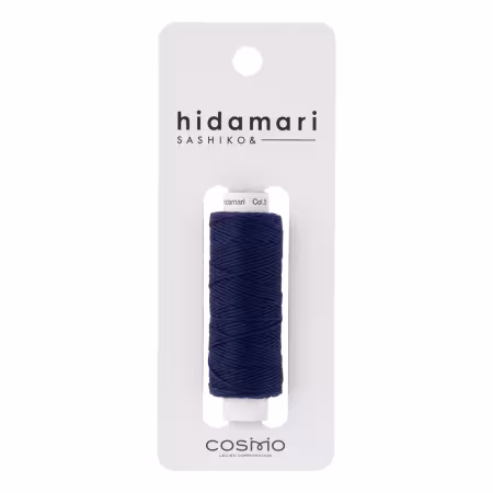 Cosmo Hidamari Sashiko Solid Thread 30 Meters Indigo Blue