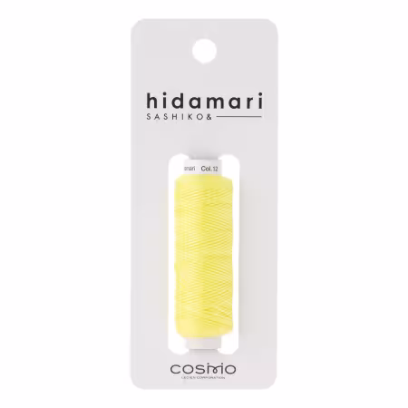 Cosmo Hidamari Sashiko Solid Thread 30 Meters Lemon