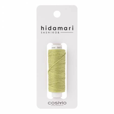 Cosmo Hidamari Sashiko Solid Thread 30 Meters Green Tea