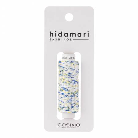 Cosmo Hidamari Sashiko Variegated Thread 30 Meters Blue Yellow