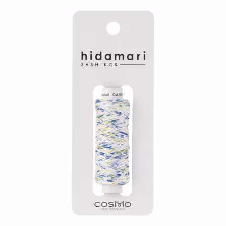 Cosmo Hidamari Sashiko Variegated Thread 30 Meters Blue Yellow