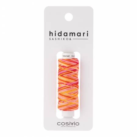 Cosmo Hidamari Sashiko Variegated Thread 30 Meters Tequila Sunrise