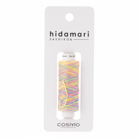 Cosmo Hidamari Sashiko Variegated Thread 30 Meters Rainbow Sorbet