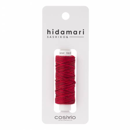 Cosmo Hidamari Sashiko Variegated Thread 30 Meters Cranberry Red