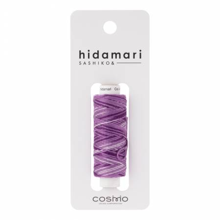 Cosmo Hidamari Sashiko Variegated Thread 30 Meters Blueberry Yogurt