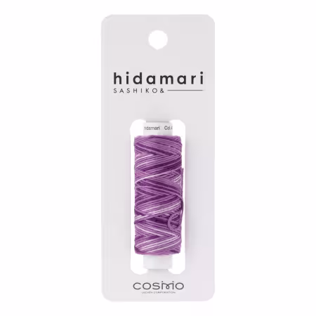 Cosmo Hidamari Sashiko Variegated Thread 30 Meters Blueberry Yogurt