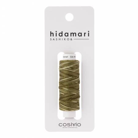 Cosmo Hidamari Sashiko Variegated Thread 30 Meters Forest Moss