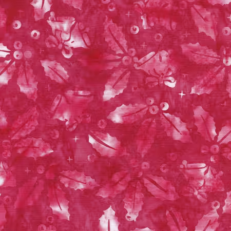 Holly & Bells-Red Crimson. Made to Order.