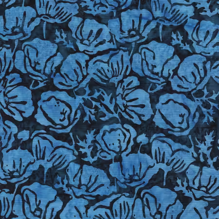 Poppies Floral-Blue Navy. Made to Order.