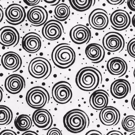 Spiral Dots-White. Made to Order.