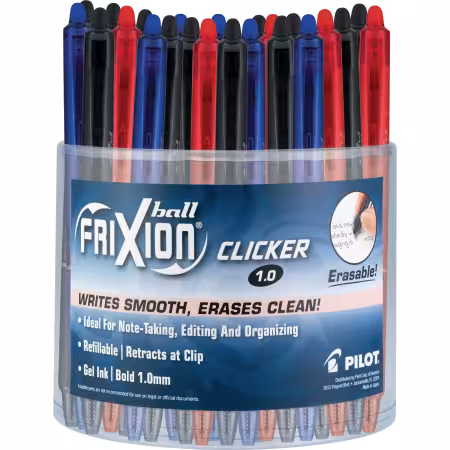 Frixion Clicker Bold Assorted Colors 48pc Tub Display