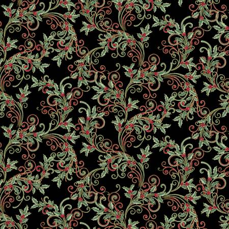 Black Leaf Scroll w/Metallic