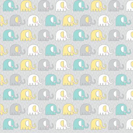 Teal/Grey Adorable Elephant