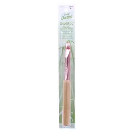 Susan Bates Silvalume Aluminum & Bamboo Crochet Hook Size N15