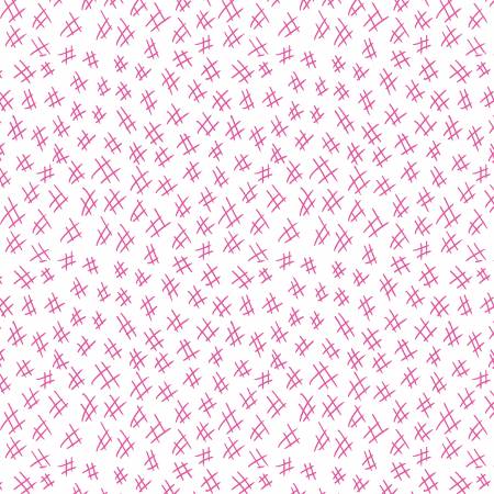 Fuchsia/White Hashtags
