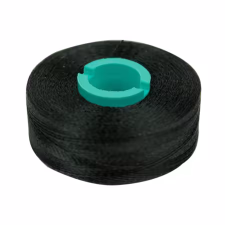 Clear-Glide Poly Bulk Prewound Class 15A 135yd Bobbins Black 80 Bobbins Per Set