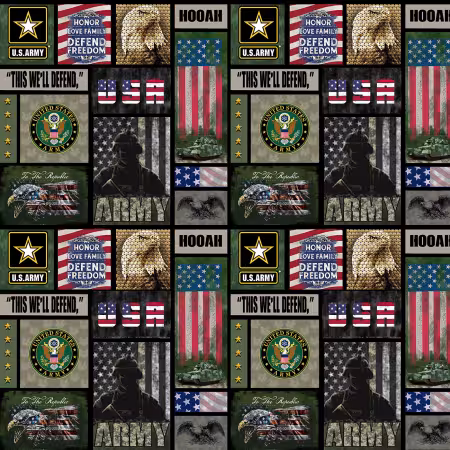Military Army Block Cotton
