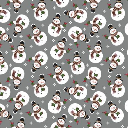 Grey Merry Snowman