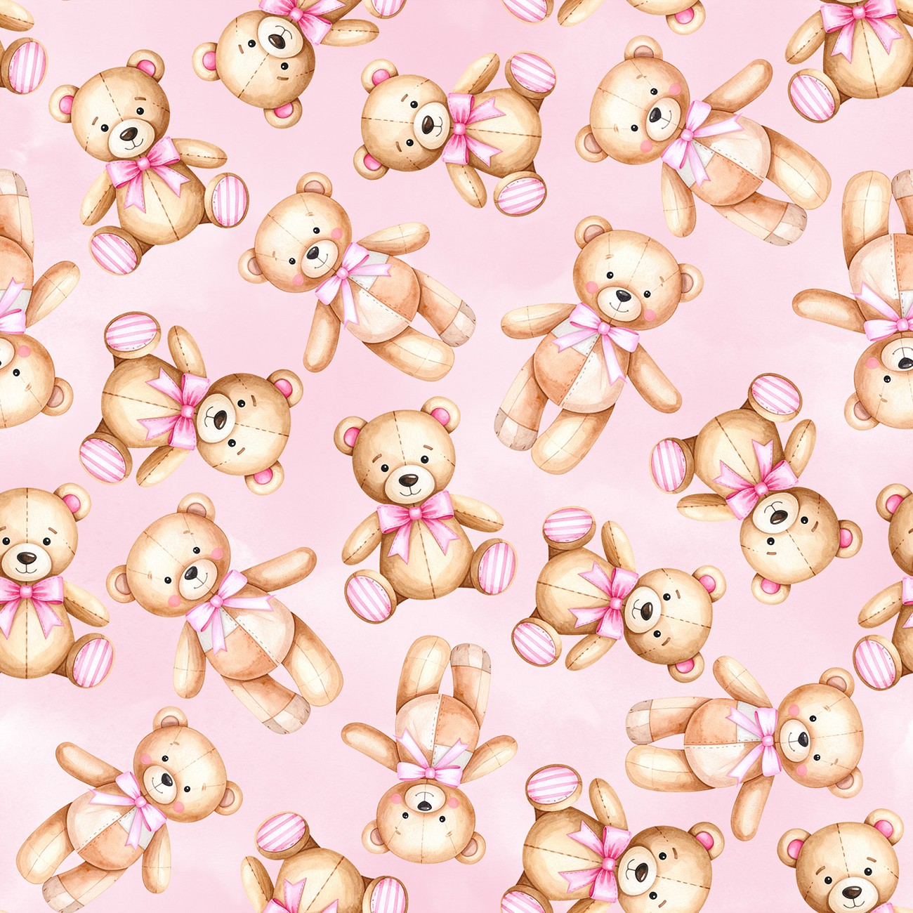 Teddy Bear Picnic Allover Pink