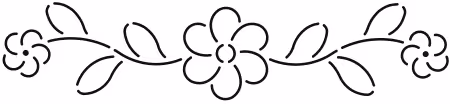 Quilt Stencil Floral Border 11in x 3in