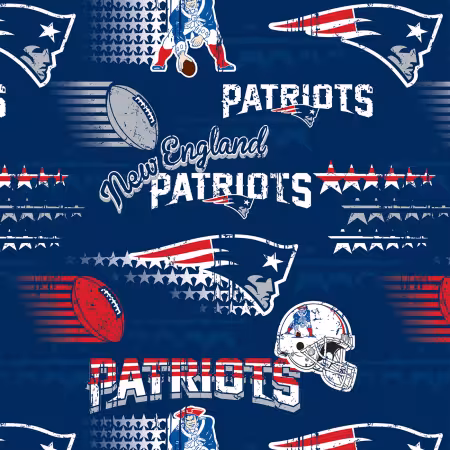 NFL Football New England Patriots Cotton Print
