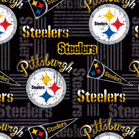 NFL Football Pittsburgh Steelers Cotton Print