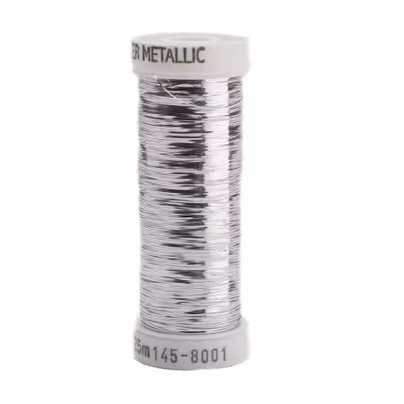 Sliver Metallic Nylon/Polyester Thread 40wt 215d 250yds