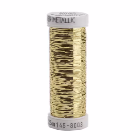 Sliver Metallic Nylon/Polyester Thread 40wt 215d 250yds Light Gold