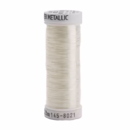 Sliver Metallic Nylon/Polyester Thread 40wt 215d 250yds Clear White