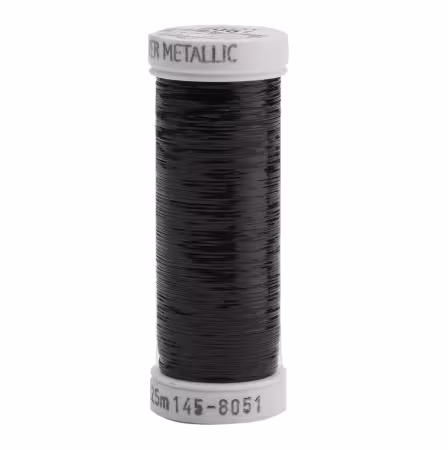 Sliver Metallic Nylon/Polyester Thread 40wt 215d 250yds Black