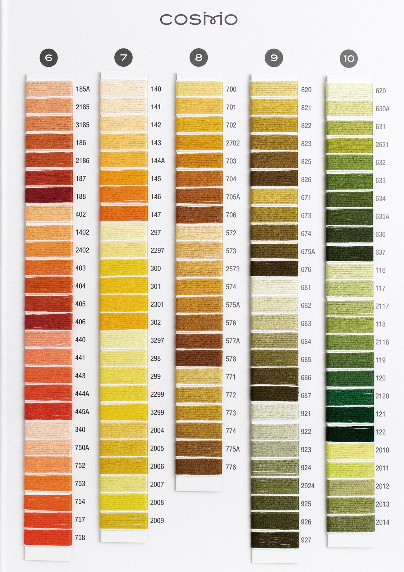 Cosmo Floss Color Chart