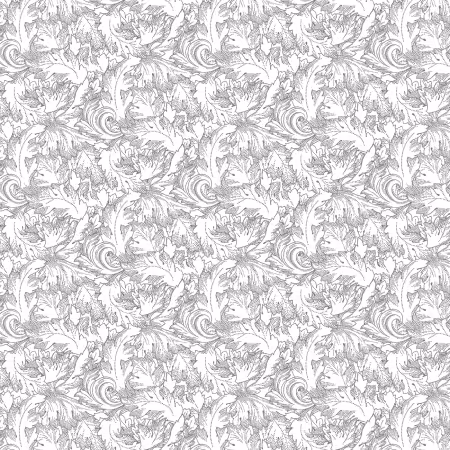 Twirling Leaves White on White