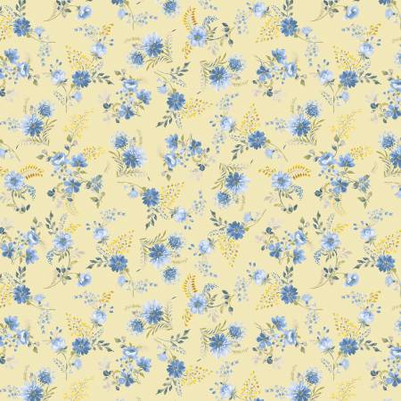 French Meadow Spray Floral Yellow