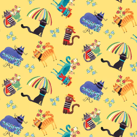 Caffe Cats Yellow