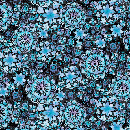 Azure Jewelled Flowers