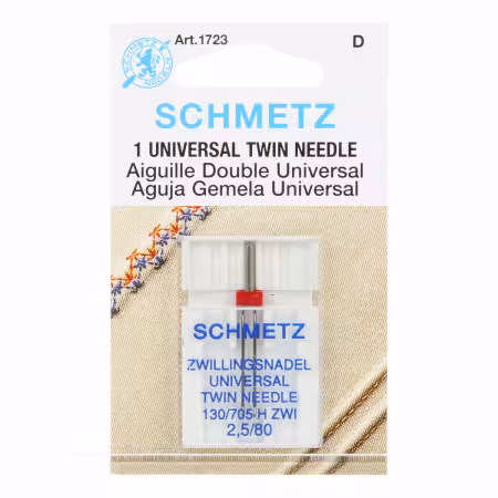 Schmetz Twin Machine Needle Size 2.5mm/80 1ct