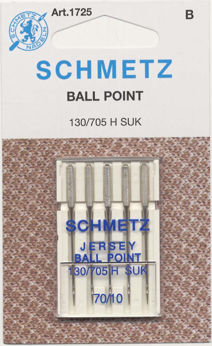 SCHMETZ JERSEY/BALL POINT SEWING MACHINE NEEDLE 10/70 Part#1725 