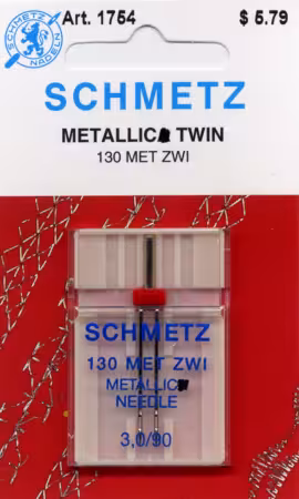 Schmetz Twin Machine Needle Metallic Size 3.0/90