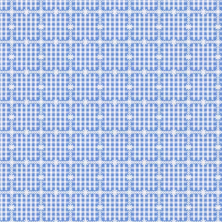 118in Wideback Flroal Gingham Blue