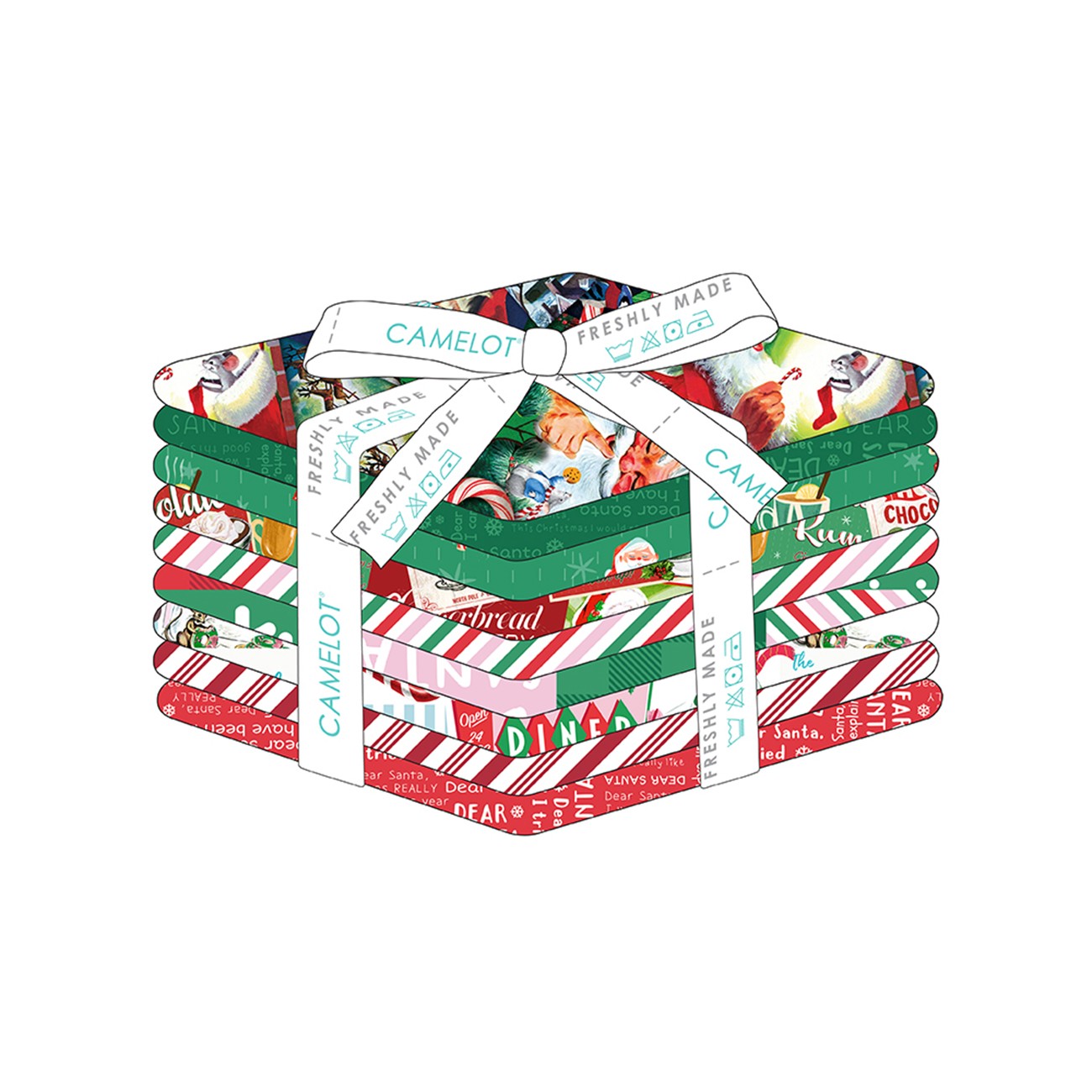 Fat Quarter Bundle Letters to Santa, 9pcs/bundle