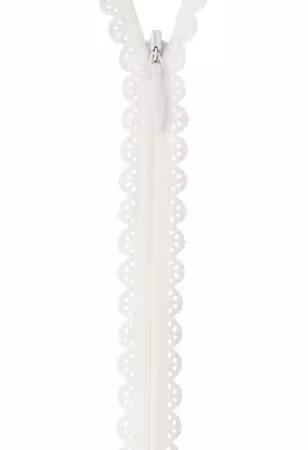 Zipper Lace 40cm, 19mm wide, white
