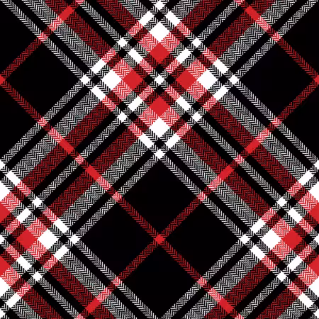 Diagonal Red Black Plaid