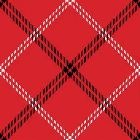 Diagonal Small Lines Plaid Red