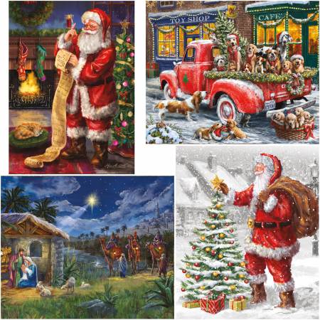 Christmas Wishes Panel Bundle, 4pcs