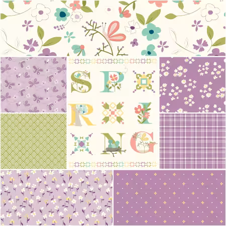 Hello Spring 1 Yard Bundle Cream, 8 Pcs.