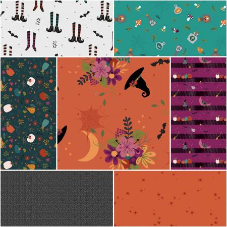 Little Witch 1 Yard Bundle Pumpkin, 7 Pcs.